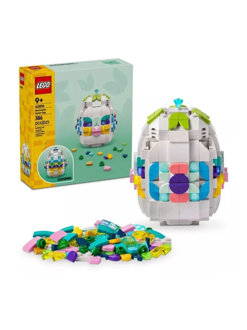 LEGO 40816 Decorative Easter Egg Building Toy Spring Ages 9+ 386 Pcs Creative